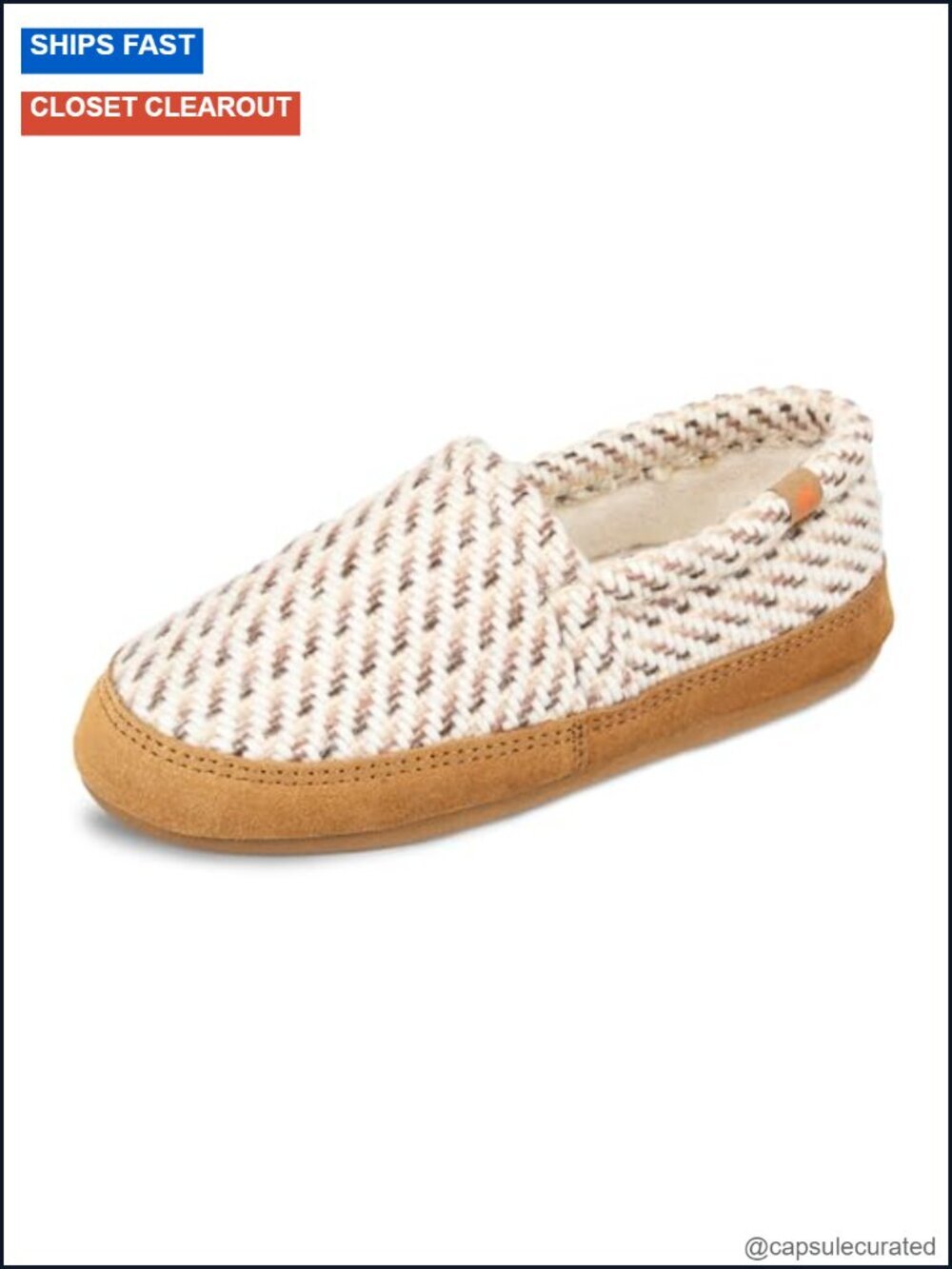 Women's Recycled Mocc with Berber Lining Non-Slip Sole